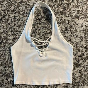 White halter top size medium